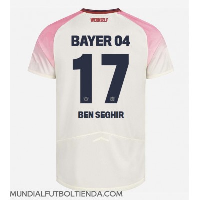 Camiseta Bayer Leverkusen Eliesse Ben Seghir #17 Segunda Equipación Replica 2025-26 mangas cortas Camiseta Bayer Leverkusen Eliesse Ben Seghir #17 Segunda Equipación Replica 2025-26 mangas cortas